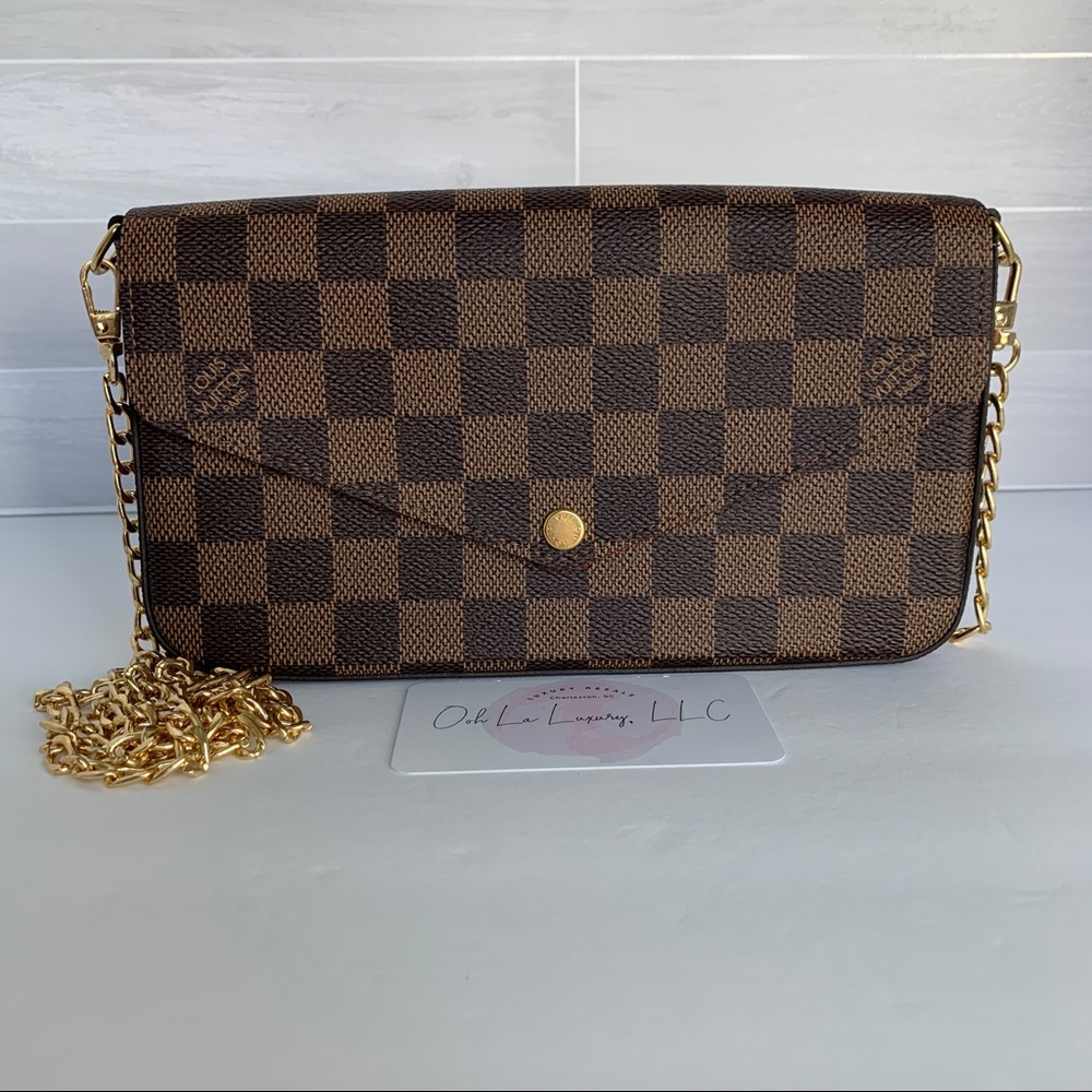 Authentic Louis Vuitton Felicie Damier Ebene